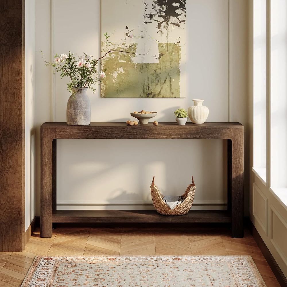 Tribesigns 63 Inch Entryway Console Table, 2-Tier Farmhouse Narrow Sofa Table...