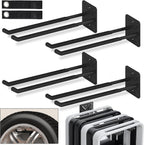 Nacial Garage Hooks, Heavy Duty Garage Hooks, 12.4 Inch Wall Mount Hangers, Max Load 200 lbs Garage Storage Utility Hook for Car Tires, Ladders, Chairs, Strollers, Power Tools, Garden Tools - 4 Pack