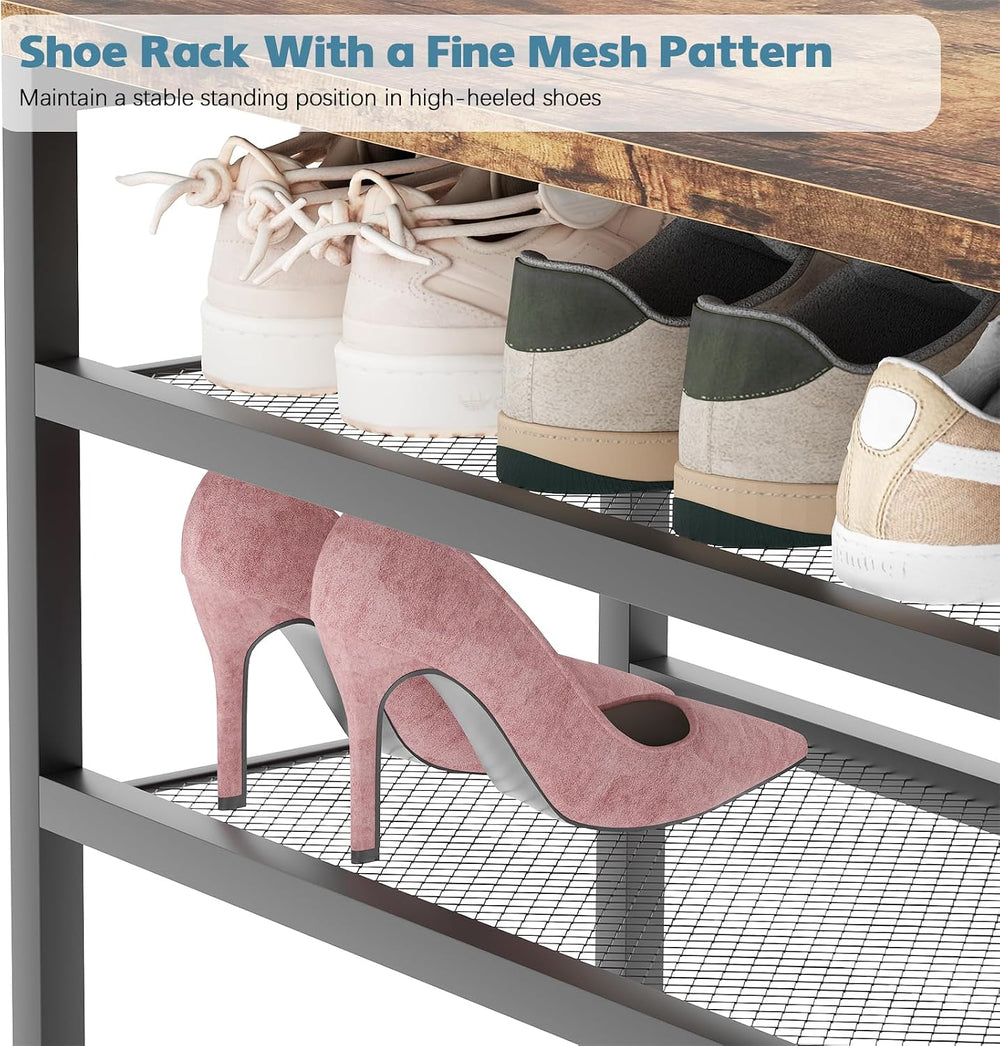 Shoe Rack,Freestanding Hidden Shoe Storage Organizer for Entryway, Shoe Bench...