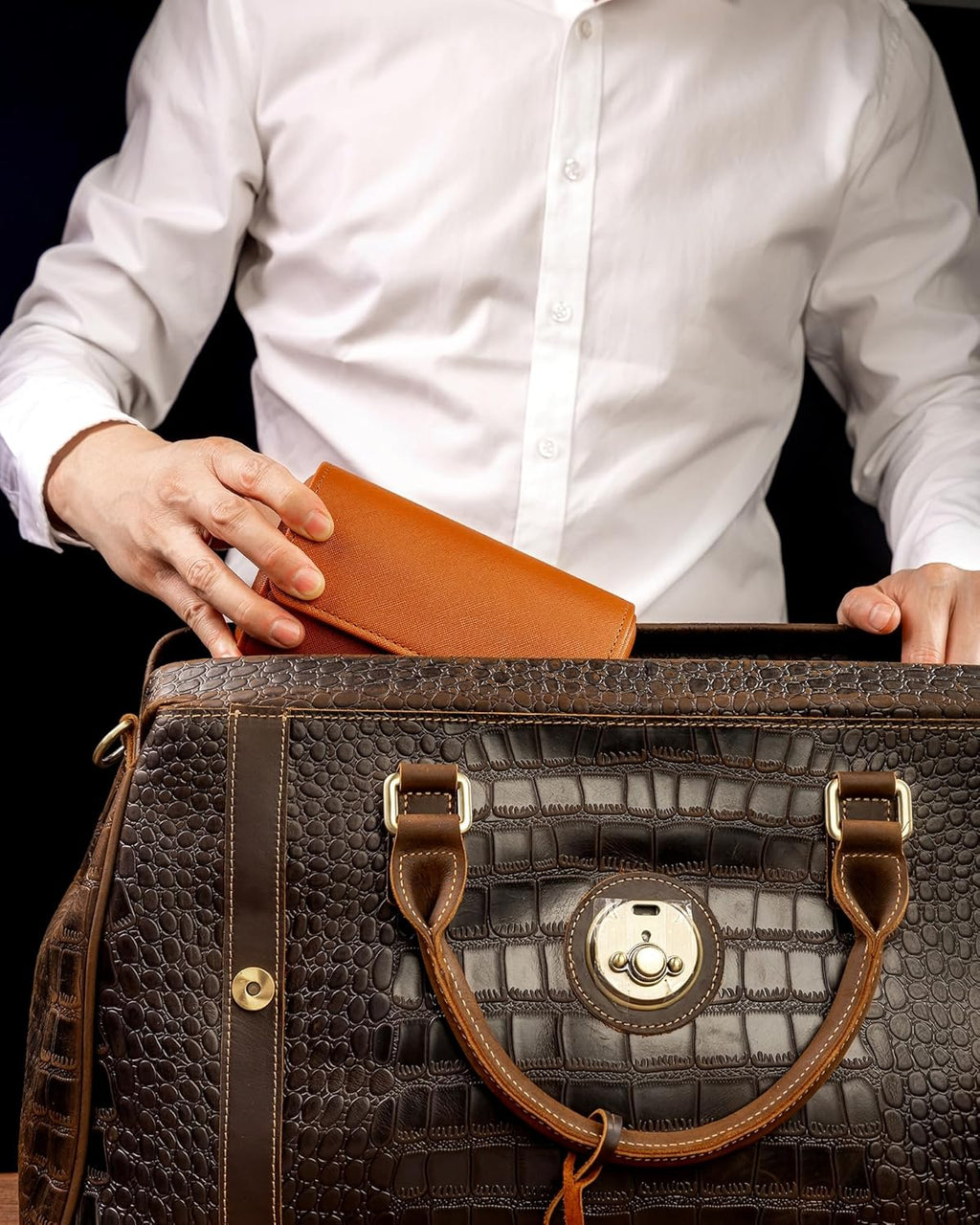MR.OKAY 2 Watch Travel Case -Premium Leather With Perfect Texture.(Watch Carrying Or Organizer For Storage And Display). Mens for Handcrafted by Craftsmen.