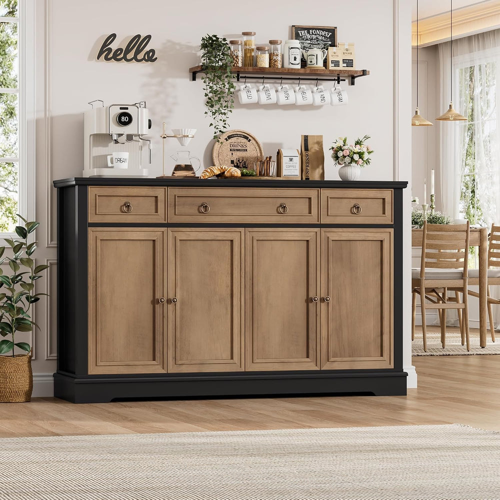FINETONES Buffet Cabinet with Storage, 52.7" Large Sideboard Buffet Tabl...