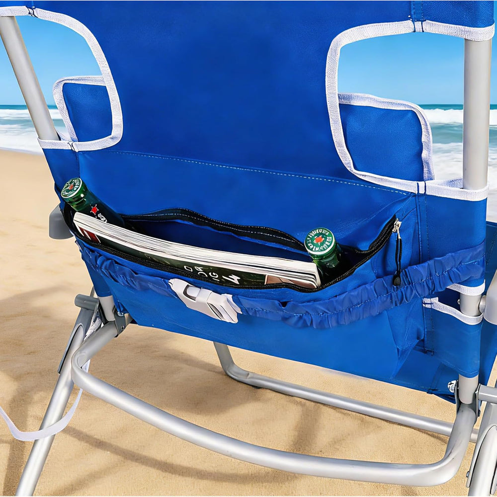 Romswi 3 in 1 Beach Chair with Face Hole, Reclining Sun Tanning Lounge Chair ...