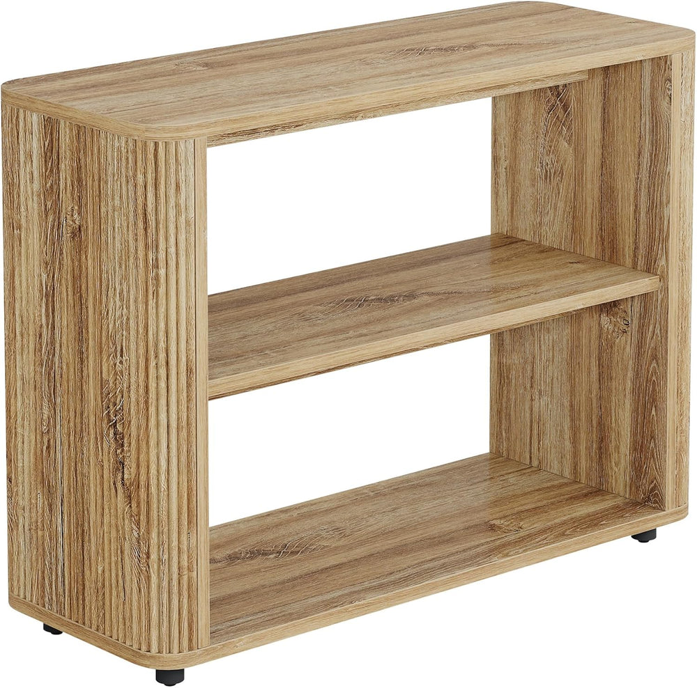 Tribesigns Narrow Side Table, 3-Tier End Table for Living Room, Small Fluted ...