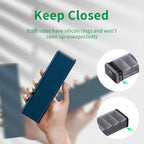 7 Day Weekly Metal Pill Organizer Travel, Kursoaya Premium Aluminum Daily Pill Box, Cute Portable Pill Case, Large Capacity Pill Holder for Supplements, Pills, Vitamins, Medicine (Matte Blue)