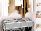Simple Houseware Closet Underwear Organizer Drawer Divider Assorted 7 Pieces, Gray