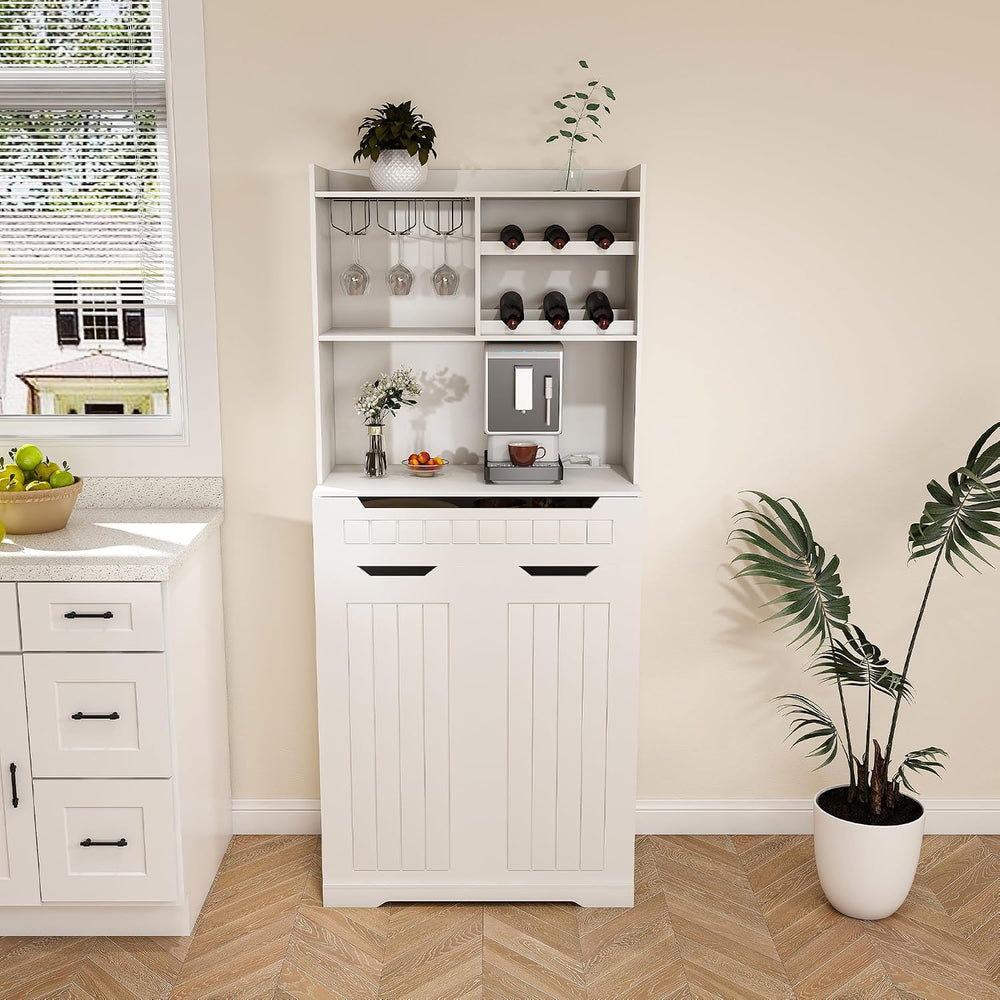 HRVEOCEI 71" Pantry Cabinets for Kitchen Storage, White Farmhouse Kitche...