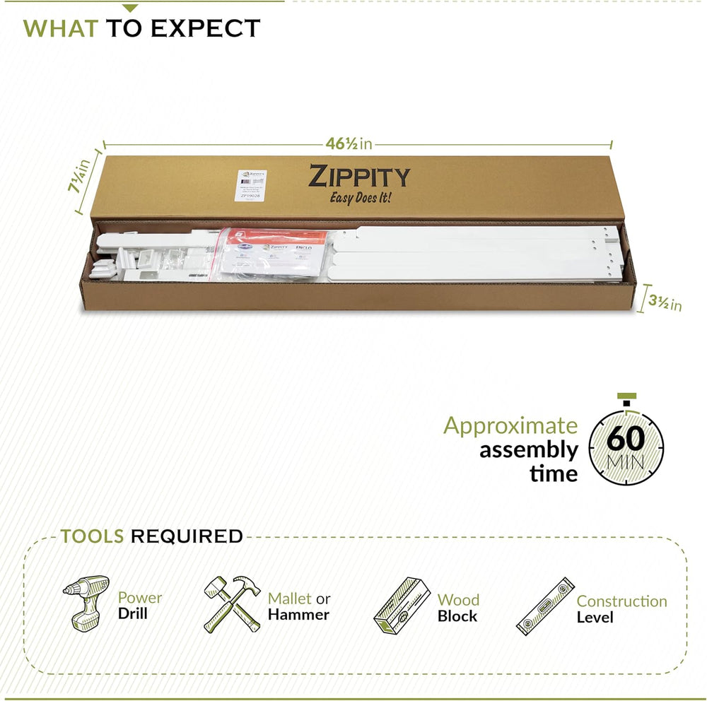 Zippity Madison Picket Gate, White Vinyl DIY No Dig Kit