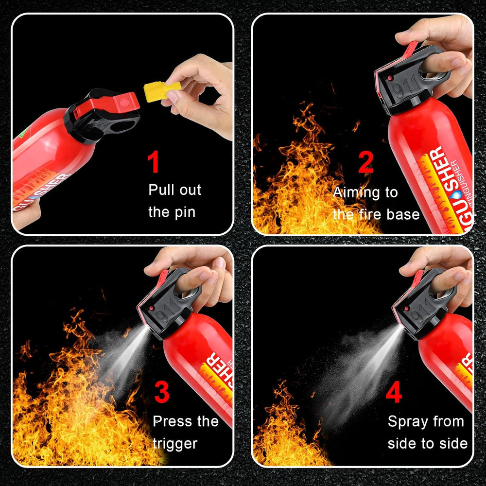 Fire Extinguisher for Home, 2 Pack Car Fire Extinguishers with Mount
