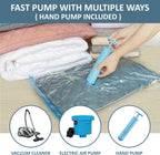 10 Pack Vacuum Storage Bags with Pump, 5 Jumbo and 5 Large Space Saver Vacuum Storage Bags, Vacuum Seal Bags for Clothing, Comfoters, Pillows, Blanket, Bedding
