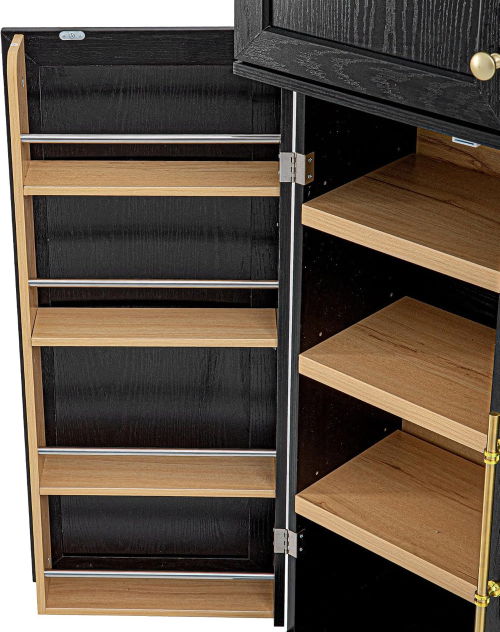 78.2" Tall Farmhouse Kitchen Pantry Cabinet with 8 Door Shelves, Storage...