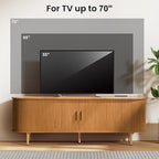 DHH 63 Inch Mid Century Modern TV Stand with Power Outlet for TVs up to 70 Inch, Entertainment Center with Storage and Adjustable Shelves, Media Console with Sliding Doors for Living Room(Yellow)