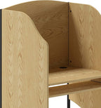Flash Furniture Kevin Starter Study Carrel in Oak Finish