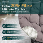 Bme 40" Ergonomic Wicker Papasan Chair