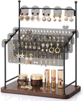 Earring Organizer, Earring Holder Display Stand with 3 Earring Storage Pegboards 568 Holes, Jewelry Organizer with Hook Rack for Stud Earrings Necklace, Acrylic Large Jewlery Hanger Towers for Women