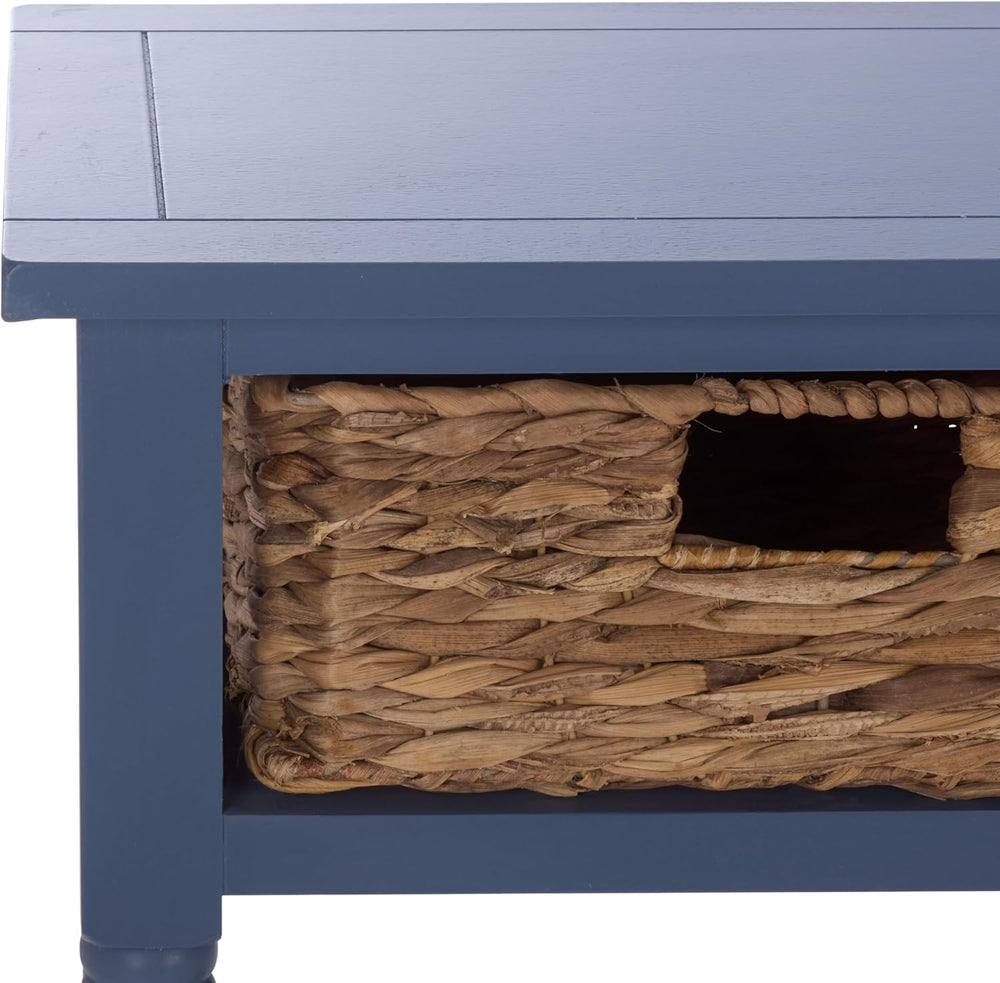 SAFAVIEH Home Collection - Christa Entryway Console Table, Blue Solid Wood 3-...