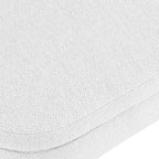 Ottoman Oval Storage Bench with Rubber Wood Legs,Linen Fabric Storage Footstool,for Bedroom, Entryway, Living Room, White(43.5"x16"x16")