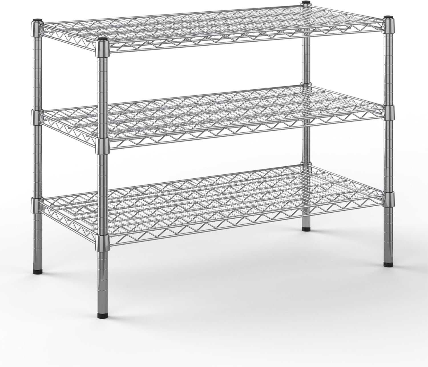 18" Deep x 36" Wide x 27" Height Wire Shelving Kit | 3-Tier | NSF Commercial Storage Rack Unit