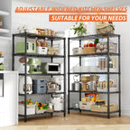 Storage Shelves Heavy Duty, 4 PCS 36" L x 14" W x 72" H Garage Wire Shelving Unit Loads 1750LBS, 5-Tier Adjustable Metal Industrial Utility Shelf Rack for Kitchen, Laundry Room, Warehouse, Basement