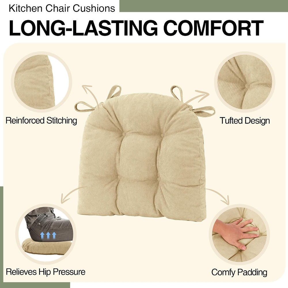 20x20 in Dining Room Chair Seat Cushions, Beige, 2 Pack