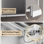 60"x32" Medicine Cabinet Mirror, LED Lighted Medicine Cabinet with Electrical Outlet＆USB, Anti-Fog, 3 Colors Temperature Stepless Dimmable, Aluminum Cabinet for Storage and Mordern Decor