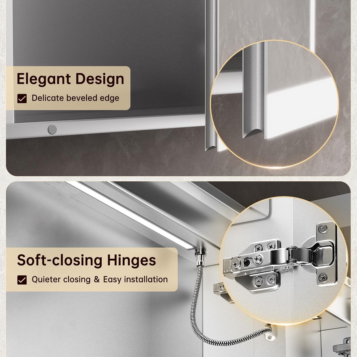 60"x32" Medicine Cabinet Mirror, LED Lighted Medicine Cabinet with Electrical Outlet＆USB, Anti-Fog, 3 Colors Temperature Stepless Dimmable, Aluminum Cabinet for Storage and Mordern Decor