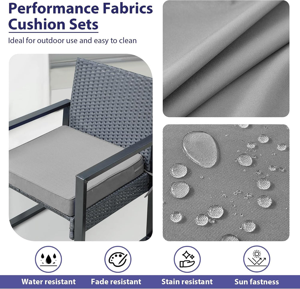 IPYNBAP Outdoor Chair Cushions Set of 4 -Waterproof Outdoor Seat Cushions for...
