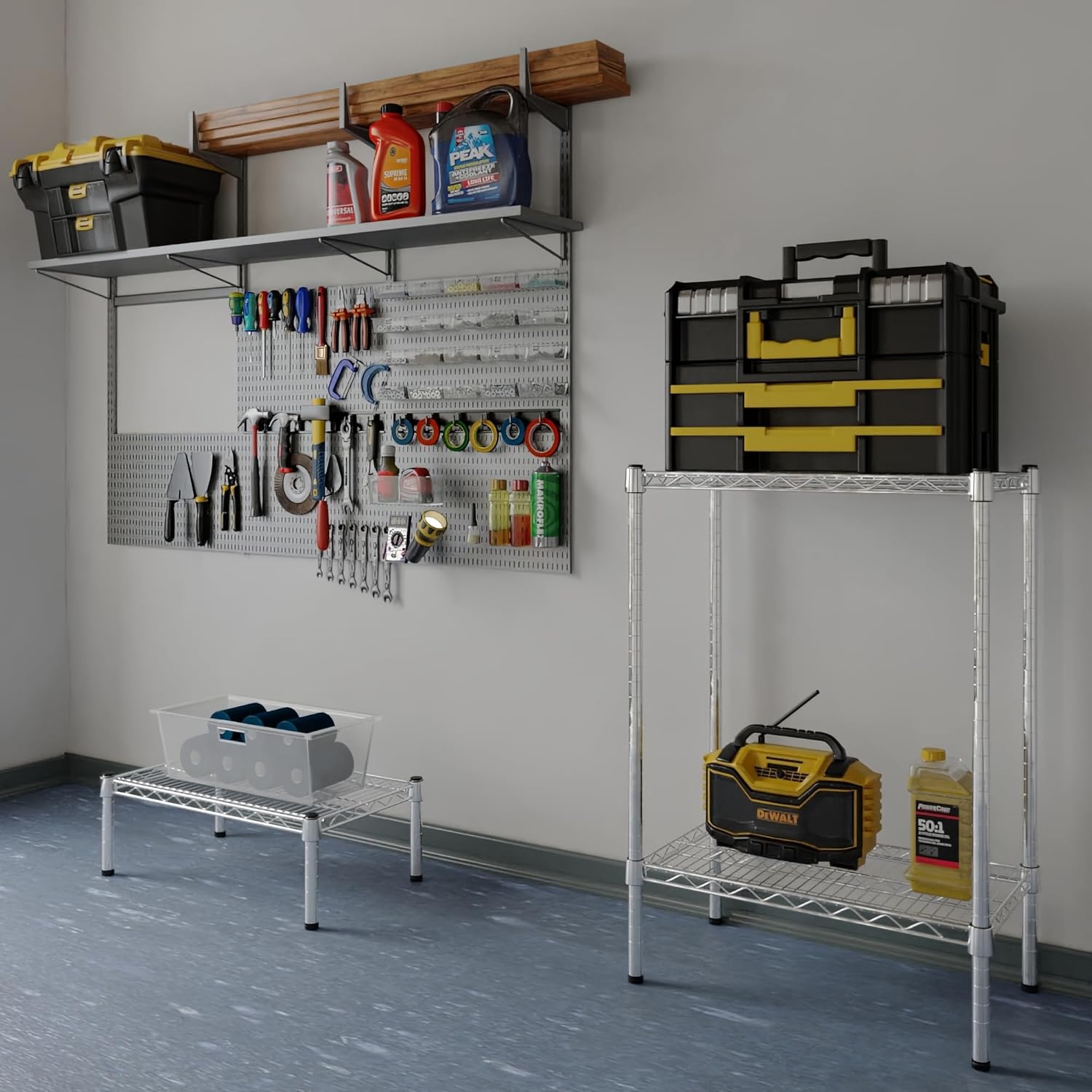 14" Deep x 24" Wide x 34" Height Wire Shelving Kit | 2-Tier | NSF Commercial Storage Rack Unit