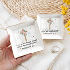 Inspirational Bible Verse Jewelry Dish,4" Ceramic Jewelry Tray Christian Gifts for Women, Religious Gifts for Mom, Daughter, Sister, Friends - Birthday, Confirmation, Catholic Gift for Her, Teen Girls
