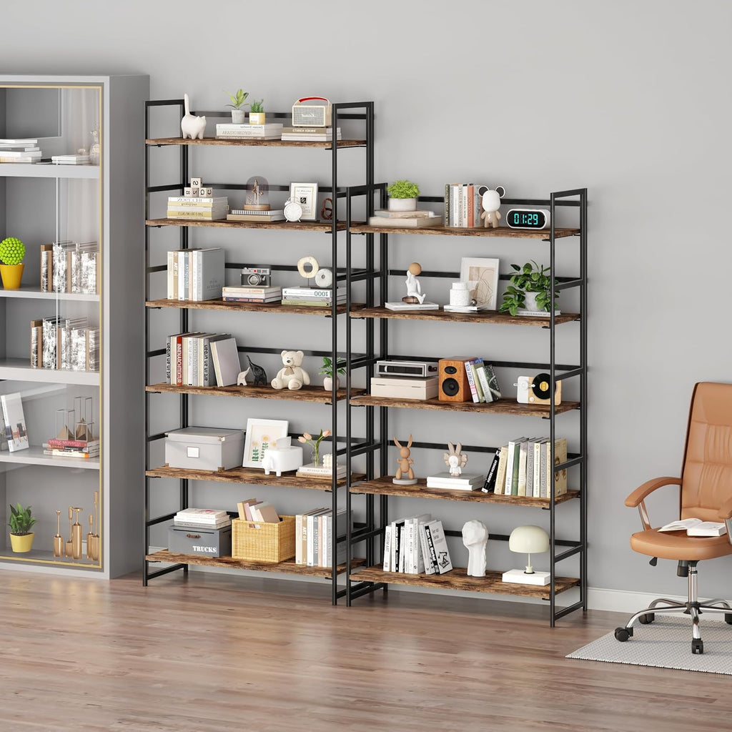 Vintage Multifunctional Folding Bookshelf, No-Assembly Plant Stand Storage Rack Shelves for Home Office