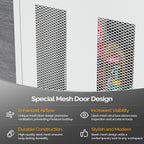 VINGLI Metal Garage Storage Cabinet with 2 Mesh Doors, Locking Steel Display Cabinet with Pegboards and 4 Adjustable Shelves, Ideal for Garage, Office, Pantry, Workshop(Gray, 32''W x 16''D x 71''H)