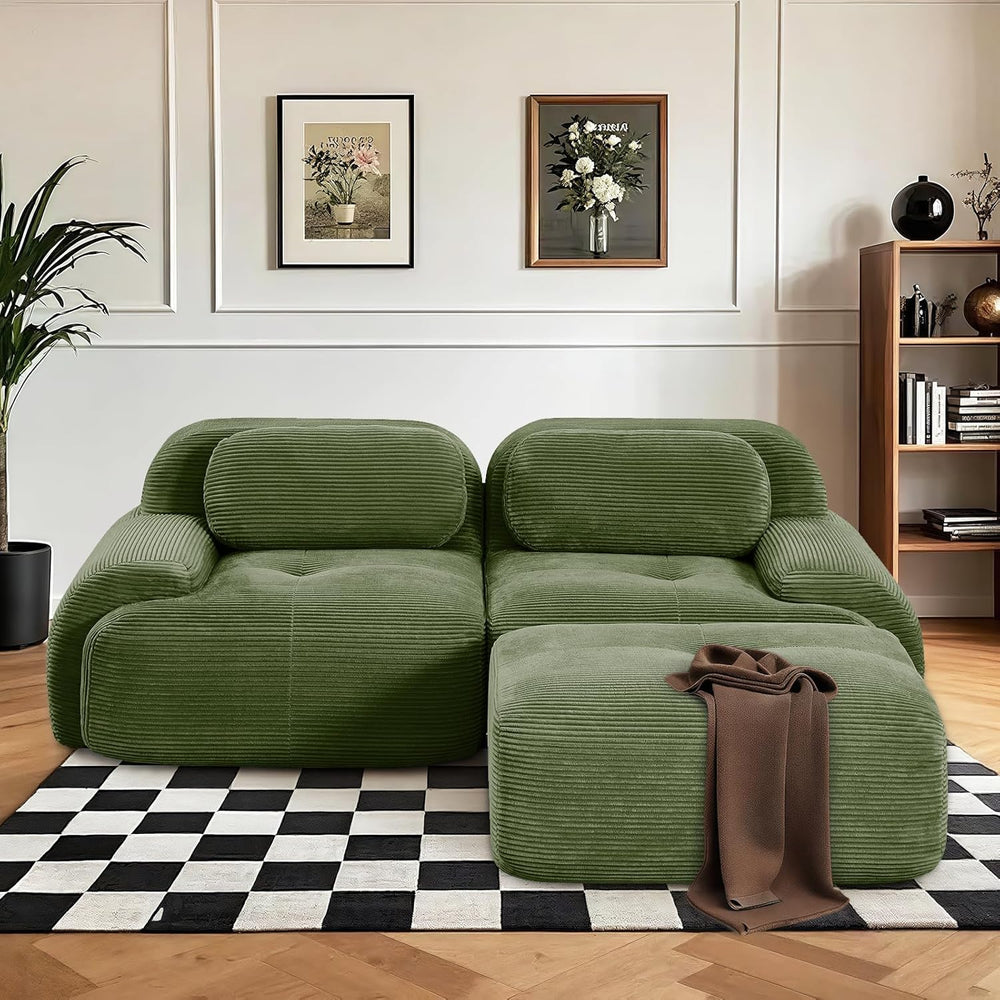 SoarFlash 81” Sectional Cloud Sofa Couches for Living Room-2 Seater L-Shaped ...
