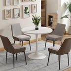 White Round Table Modern Tulip Dining Table White Round Kitchen Table Mid Century Coffee Table for Living Room, 24 inch