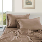 LANE LINEN Pillow Case Covers King Set of 2 100% Egyptian Cotton Sateen Soft Cool & Smooth 1000 Thread Count Cases - Taupe