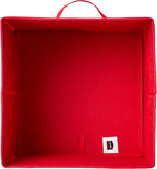 Amazon Basics Cube Organizer Storage Bins Handles, Collapsible Fabric, 10.5"x10.5"x11", Red (Pack of 30)