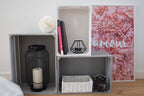 Zeller Storage Box Vintage 31x21x18,7cm of Wood in Grey, 31 x 21 x 18.7 cm