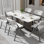 Folding Chairs, Indoor Outdoor Plastic Commercial Stackable Foldable Guest for Events Office Wedding Party(White)