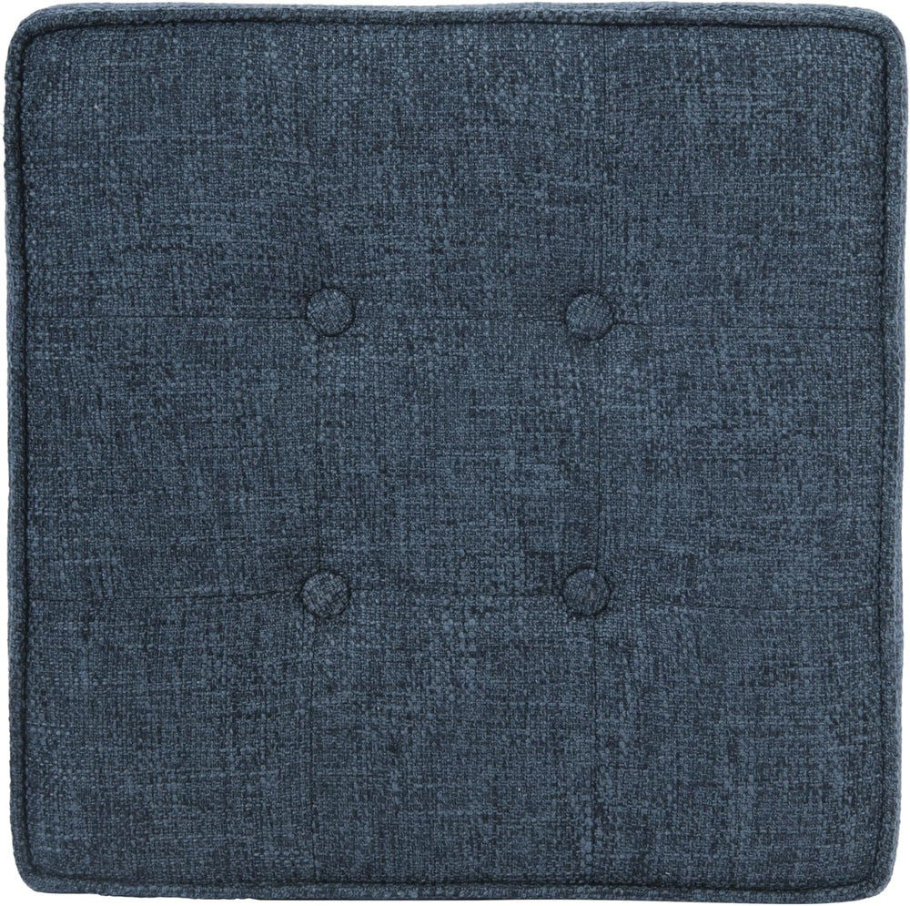 Homepop Square Tufted Storage Ottoman - Dusty Navy