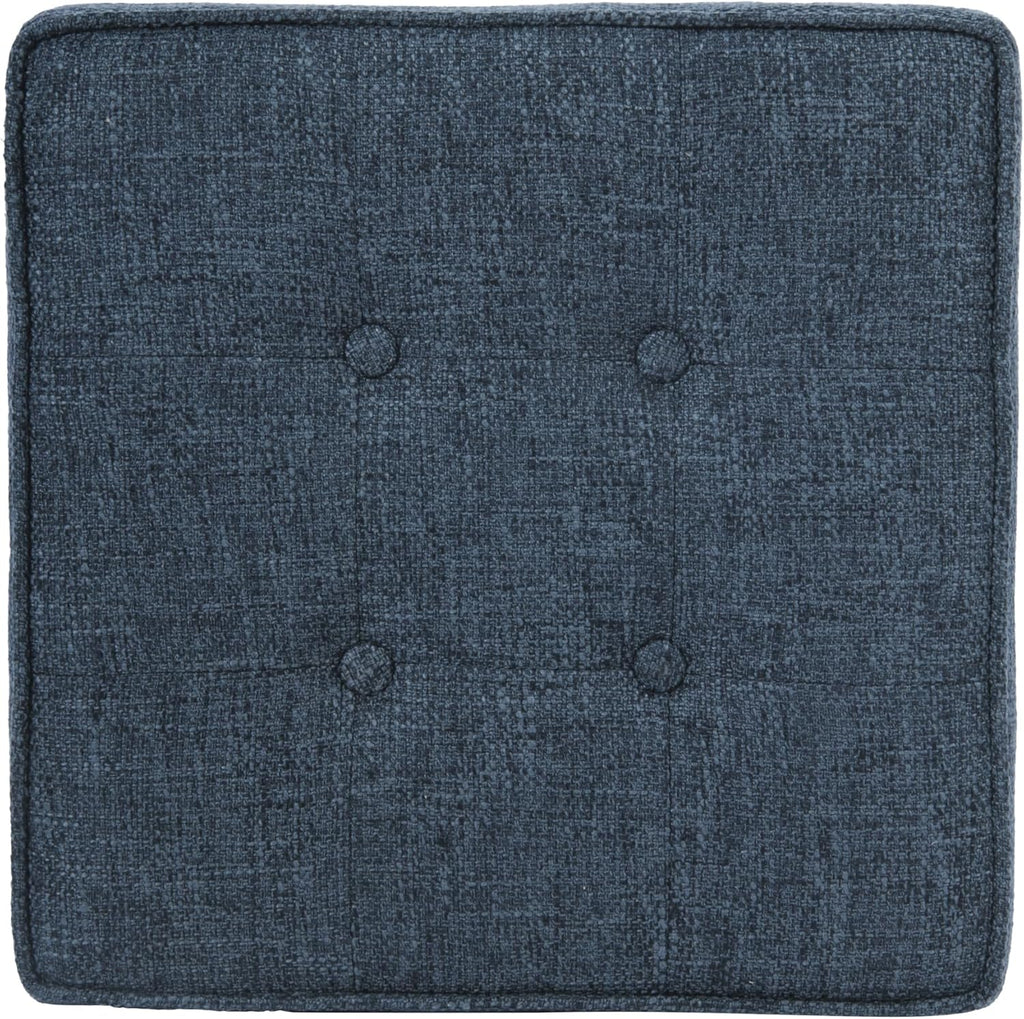 Homepop Square Tufted Storage Ottoman - Dusty Navy