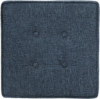 Homepop Square Tufted Storage Ottoman - Dusty Navy
