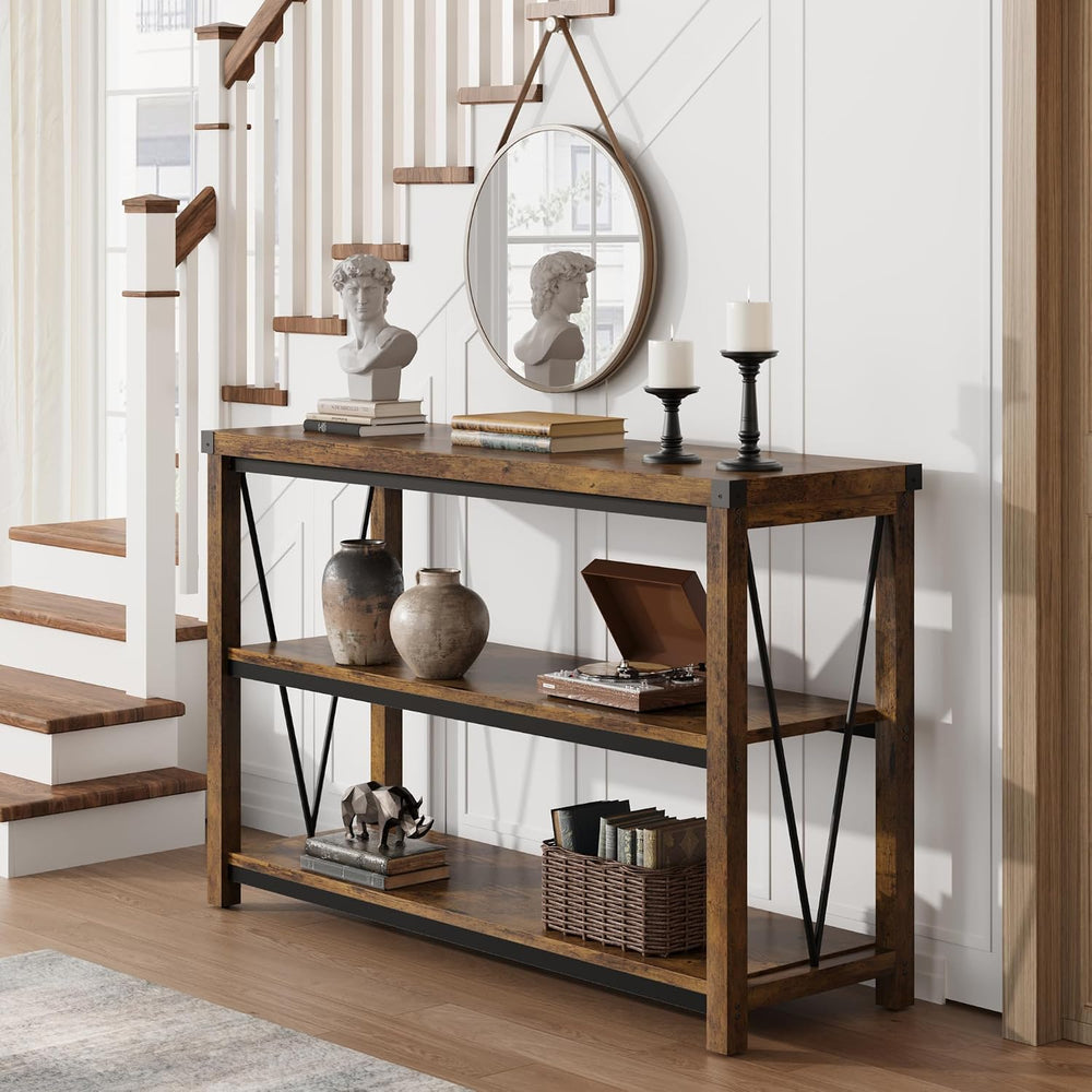 Garvee Farmhouse Console Table, 47 in Narrow Long Entryway Table with Storage...