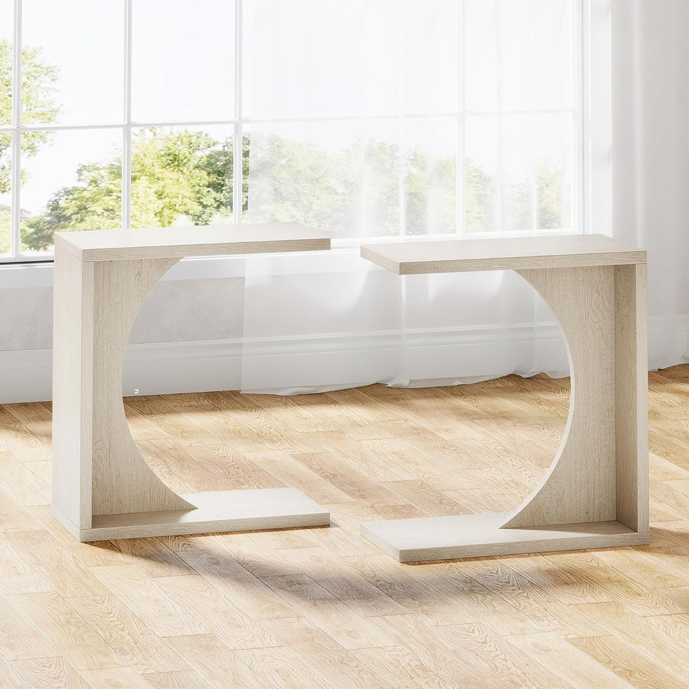 Tribesigns Set of 2 C-Shaped End Table for Couch