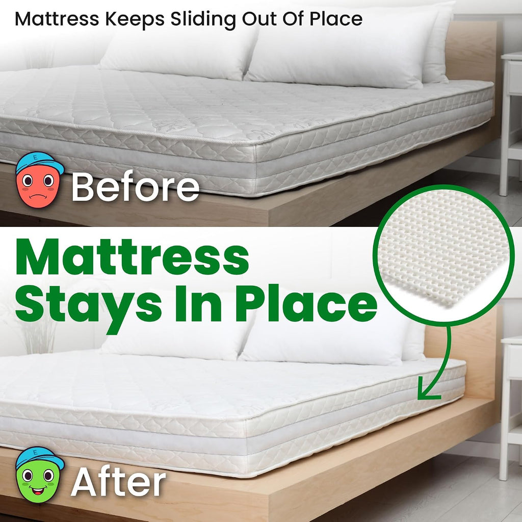 ECOHomes Non Slip Mattress Gripper Pad Stop Mattress, Keep Topper from Sliding - Anti Slip Grip Pads Holder Stop Couch Cushion, Sofa Cushions, Patio & Furniture to Prevent Sliding (Twin)