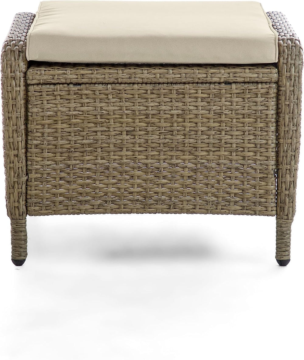 Greemotion Garda 2-Piece Outdoor Patio Aluminum Polyrattan Wicker Outdoor Ott...
