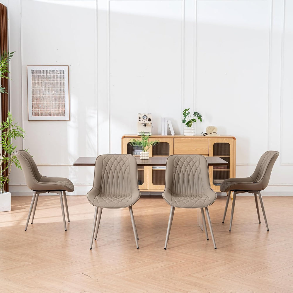 YOUNIKE Dining Chairs Set of 2 Kitchen & Dining Room Chairs Modern Khaki