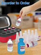 YOUSHARES Insulin Fridge Holder Storage Case Organizer, Insulin Vial Organizer Bag Fits Standard 10ml U-100 Vials, Built-in Aluminium Foil | Safe and Reliable Bottle Protector