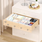 DIMJ Drawer Organizer Clothes Storage - 18 Pack Baby Dresser Organizer for Nursery, Foldable Drawer Dividers for Bedroom Closet Organization, Fabric Storage Bins for Socks, Underwears, Bras
