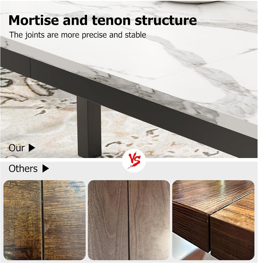Garvee 79 Inch Dining Table for 6, Farmhouse Wooden Kitchen Tables for Family...