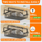 Under Desk Drawer, Slide Out Design,No Drill Metal Under Desk Cable Management, Under Table Storage Shelf Tray Basket Under Table Drawer Organizer for Office, Home, Workspace, Cabinet