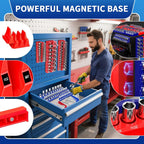 8PS Magnetic Wrench and Socket Organizer Set, Tool Trays 1/4", 3/8", 1/2" Tool Box Organizer, Metric Holder(Socket, Wrench not Included)