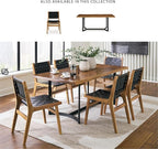 Signature Design by Ashley Fortmaine Contemporary Dining Table with Natural Live Edge, Light Brown & Black